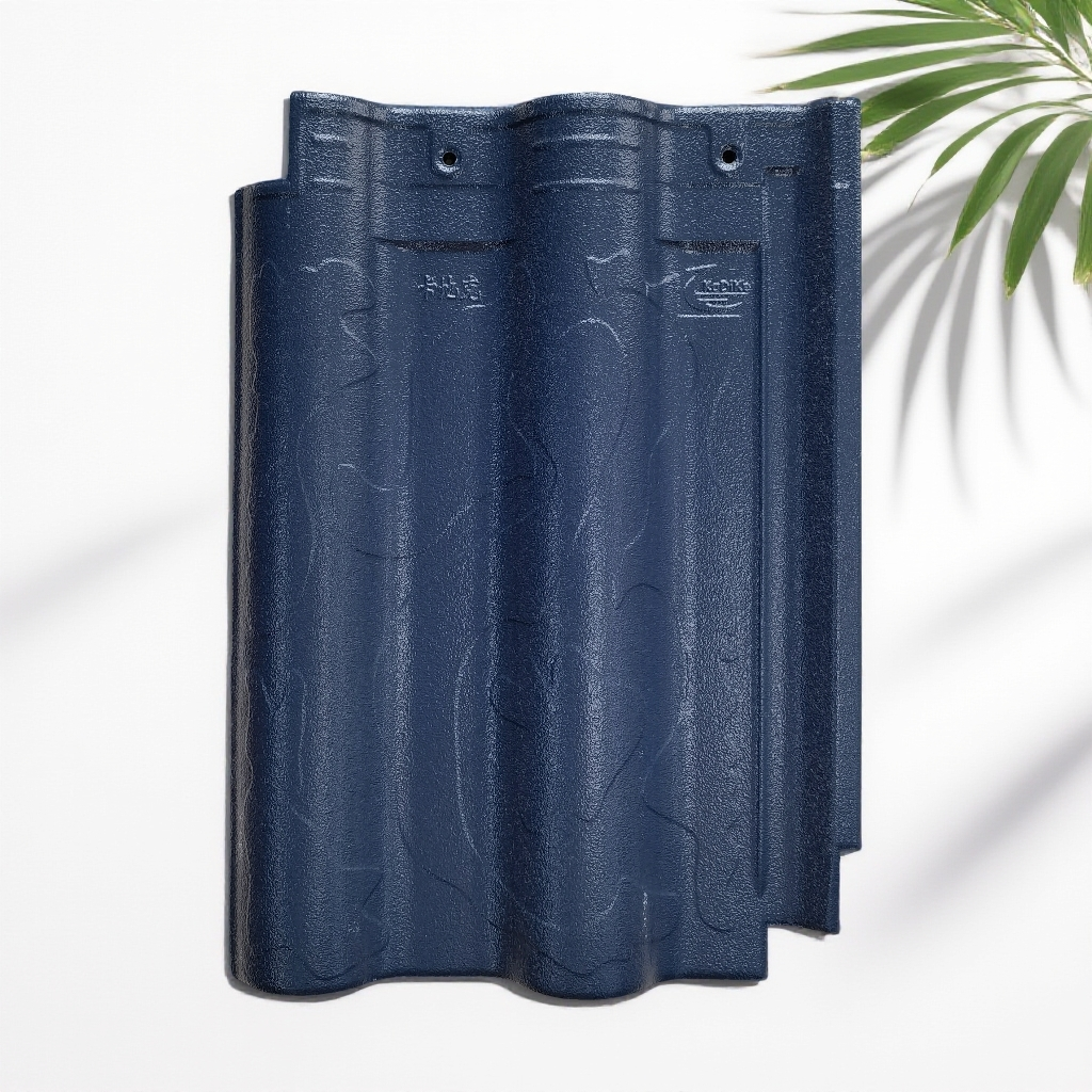 卡地克（兰紫砂-全瓷5斤）新中式风格全瓷罗曼瓦琉璃瓦别墅屋顶瓦片