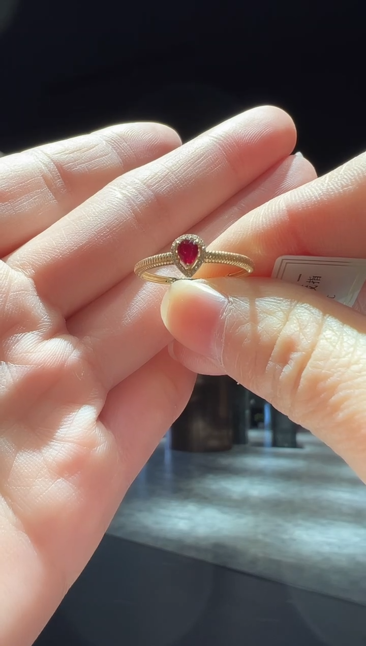 【闪购商品】红宝石戒指18K金镶嵌49】