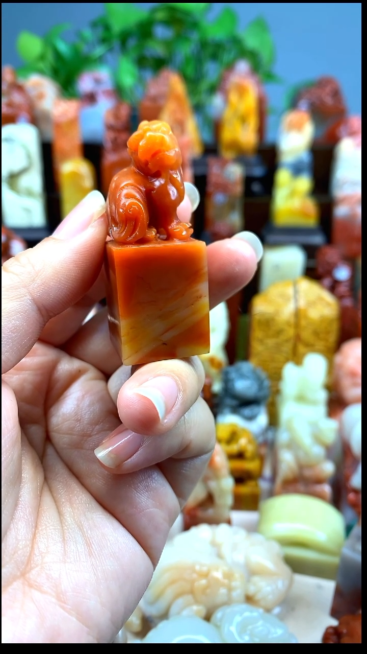 寿山石印石貔貅印章