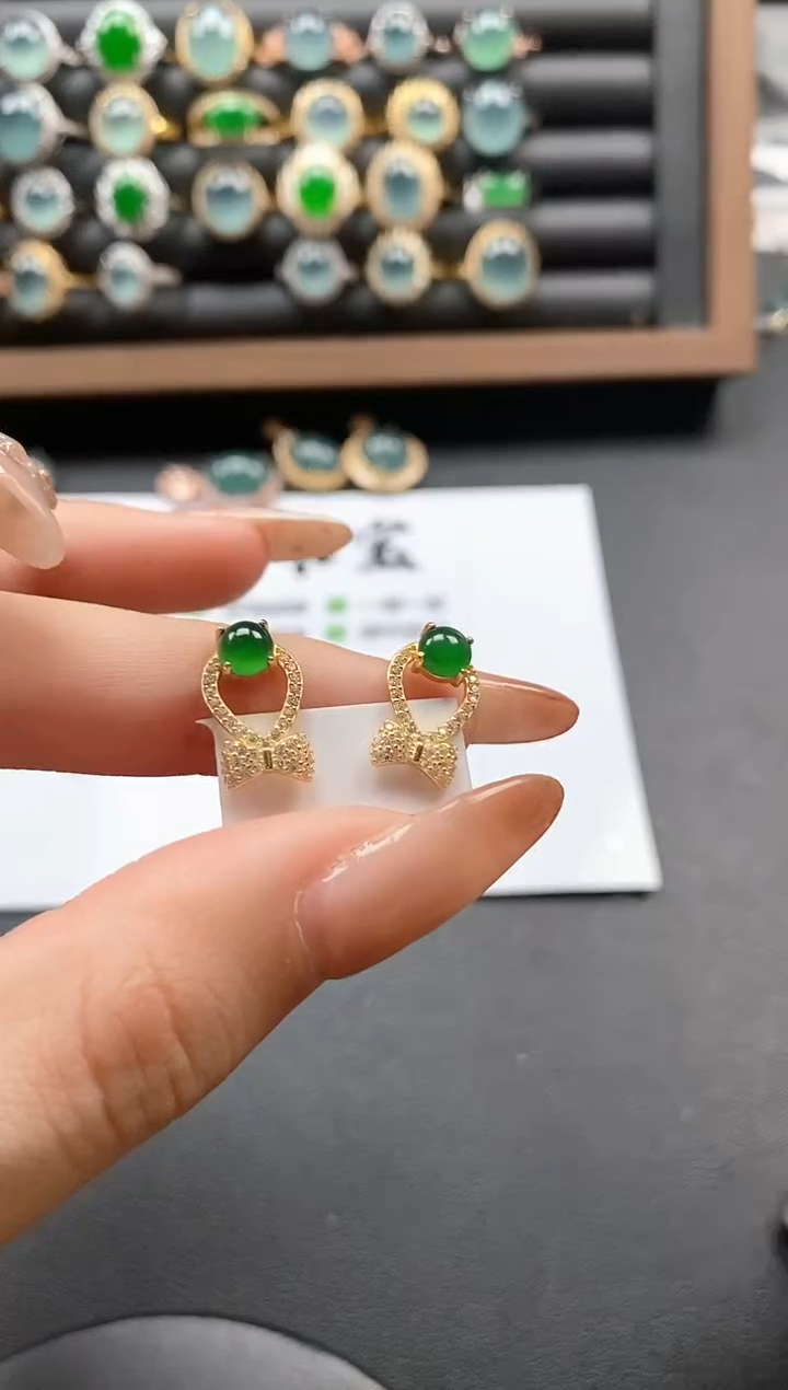 银S925镶嵌戒指翡翠51511