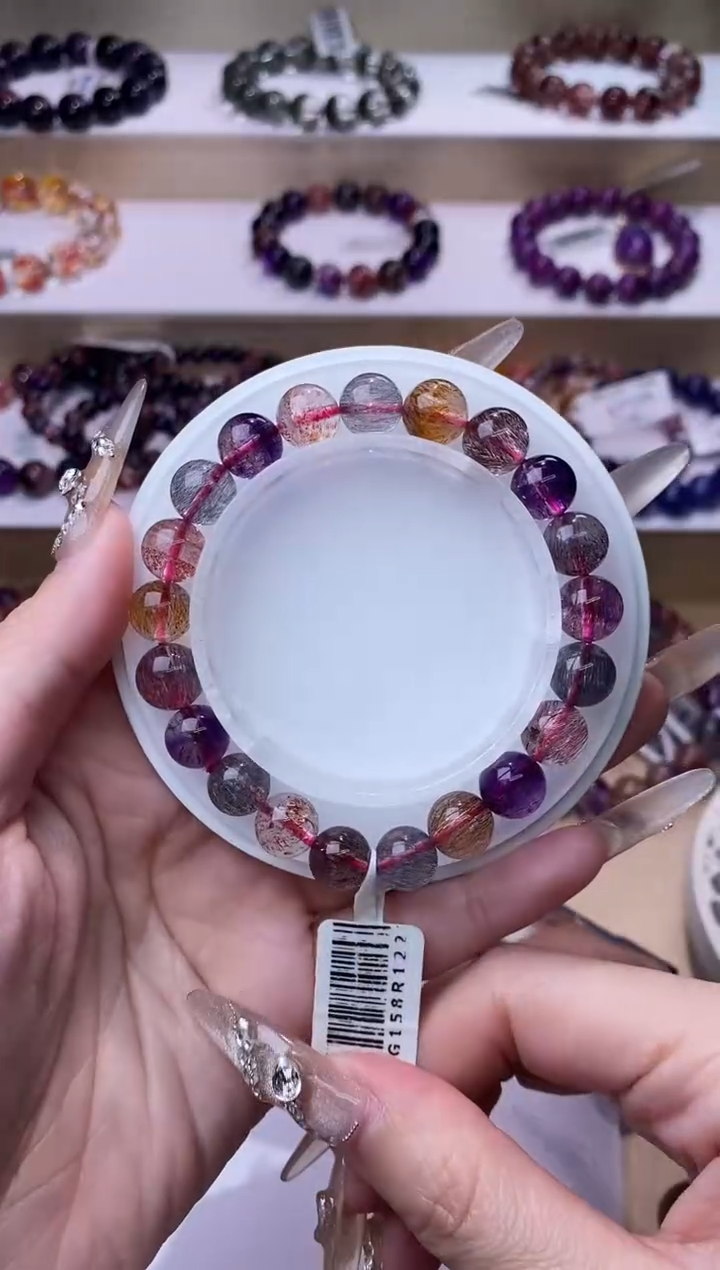 【闪购商品】水晶手链未镶嵌黑加仑超七单圈m+