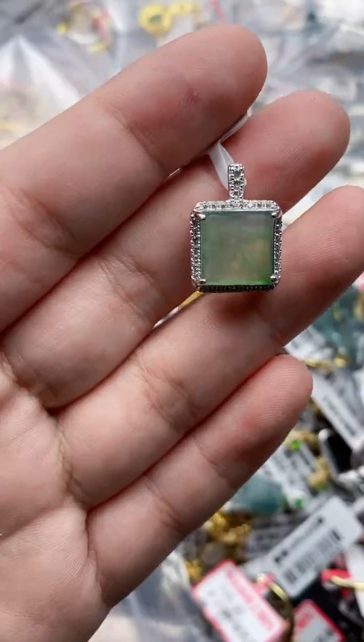 【闪购商品】翡翠戒指银S925镶嵌111111---1