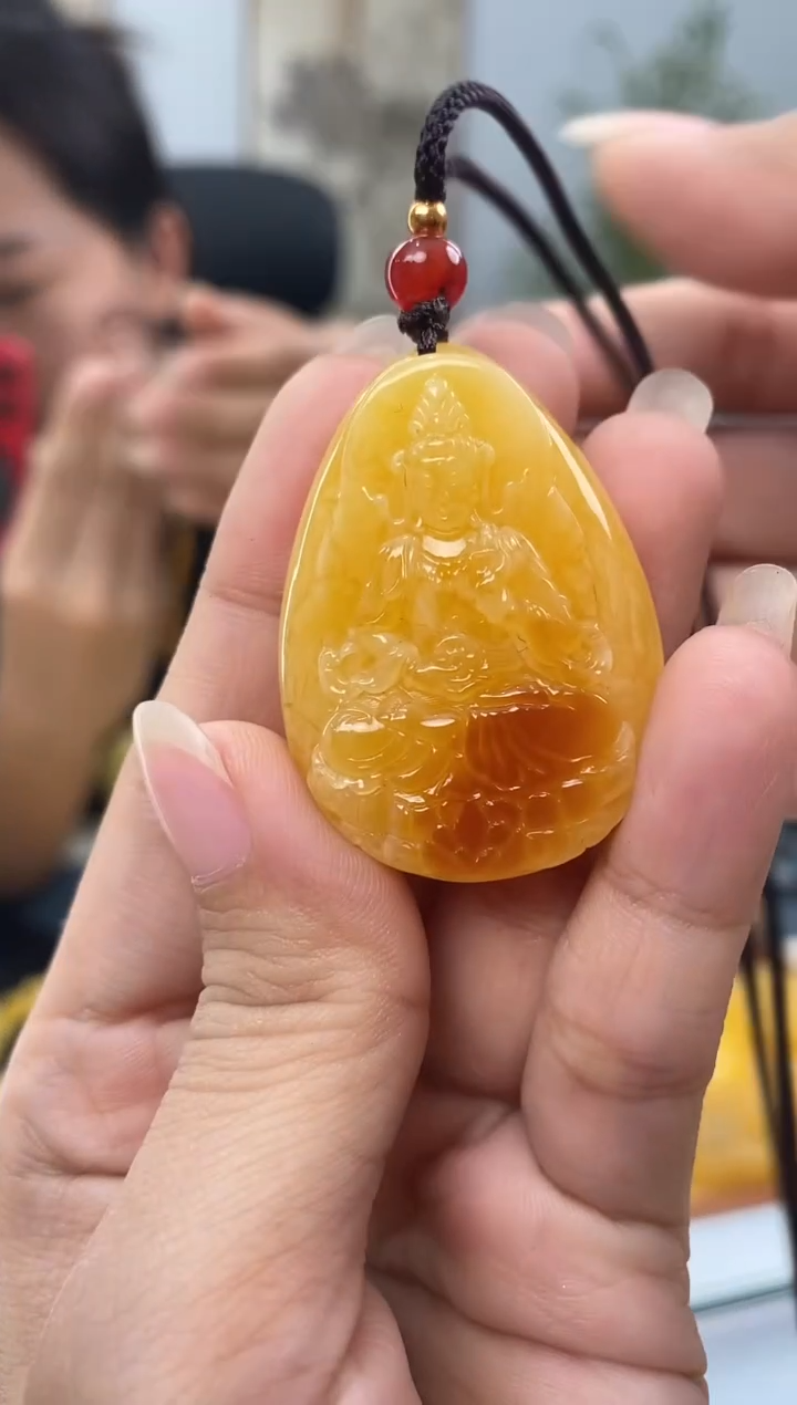 【闪购商品】琥珀裸石未镶嵌天然琥珀蜜蜡观音