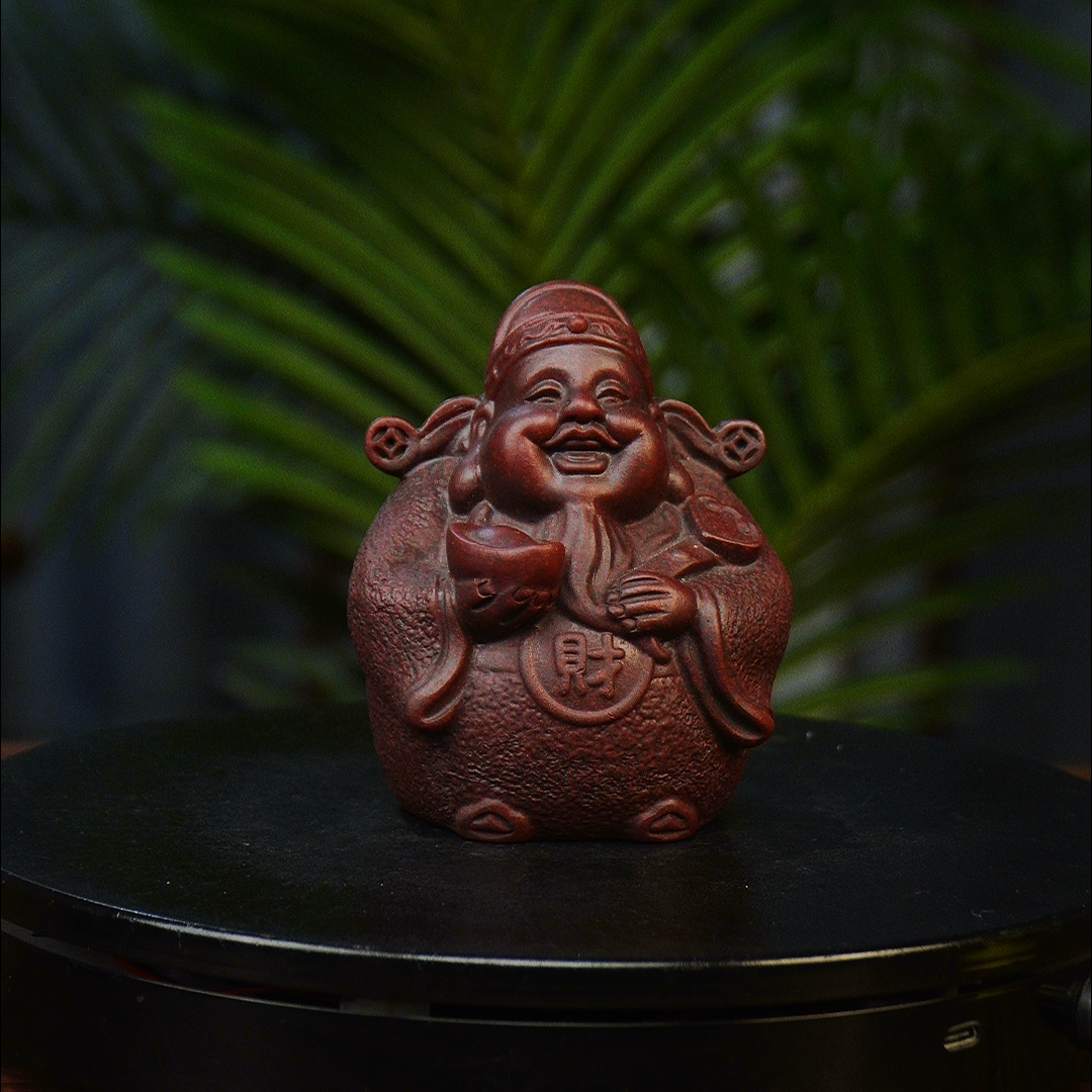 元宝财神 宜兴紫砂摆件