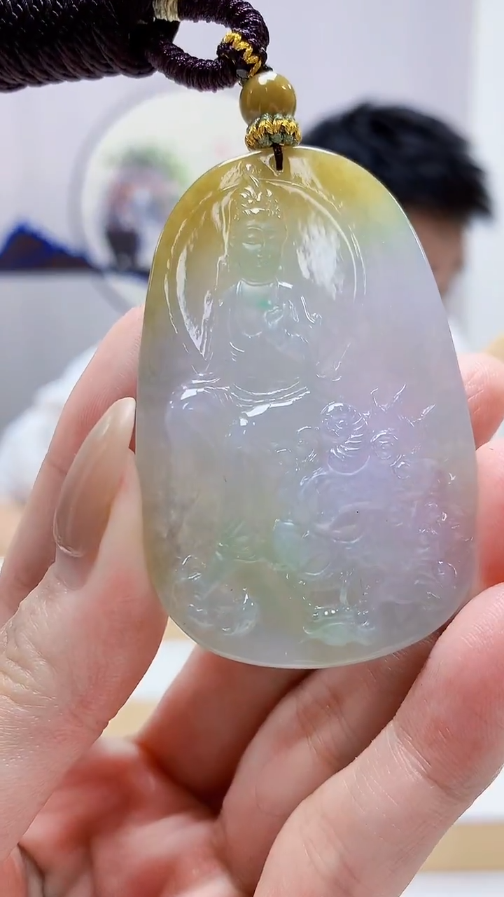 未镶嵌定制翡翠5028MM-毛货挂件381