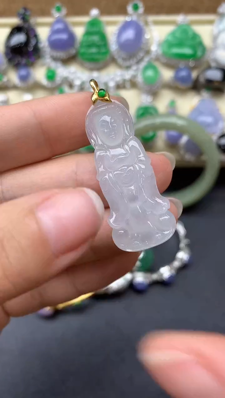 【闪购商品】翡翠颈饰18K金镶嵌371-中国好珍宝