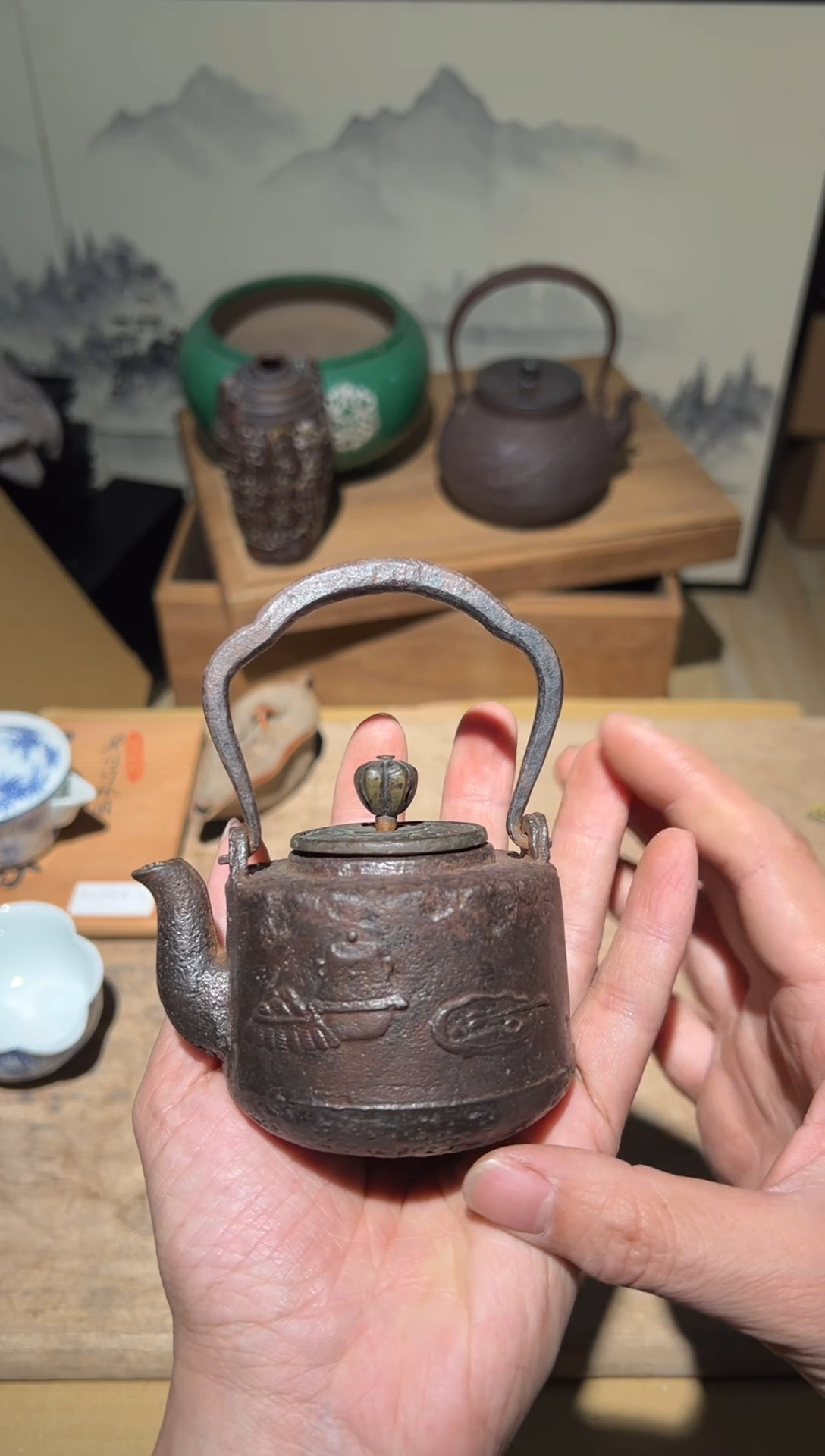 铁A4279铁壶中古周边/