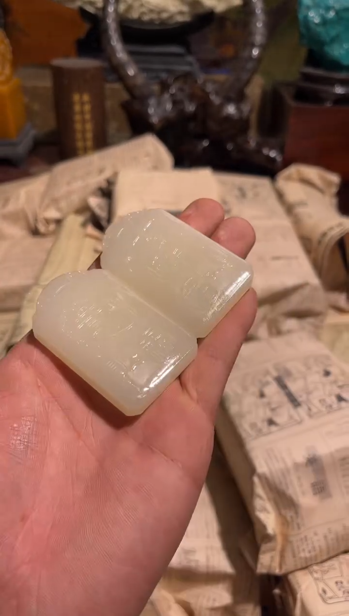 【闪购商品】和田玉把件未镶嵌32羊羊羊羊羊吉祥如意一对