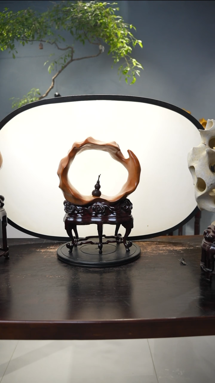 青**水书桌花架茶几摆件——北丹石水石