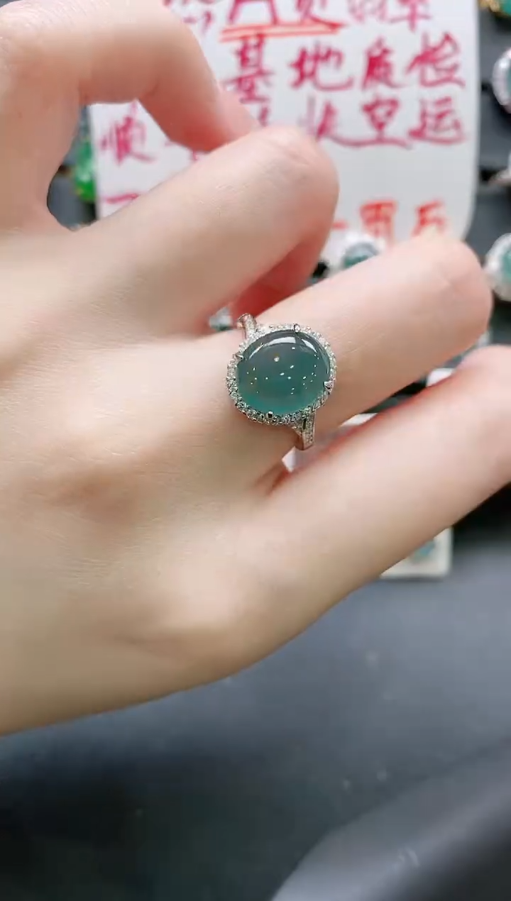 【闪购商品】翡翠戒指银S925镶嵌11111111