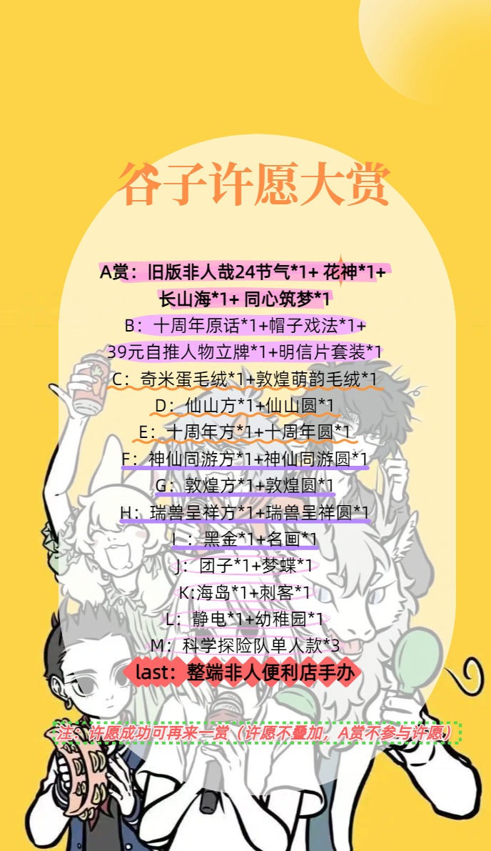 分子系列 非人哉《谷子许愿大赏》