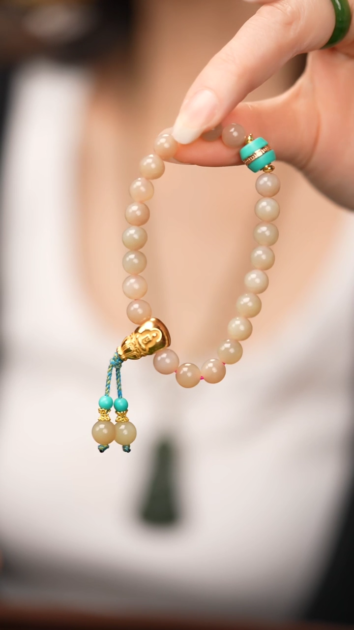 【闪购商品】和田玉手链银S925镶嵌±8mm和田玉手链