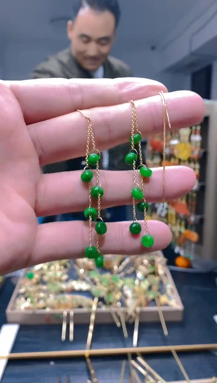 【闪购商品】翡翠耳饰合金126翡翠耳线