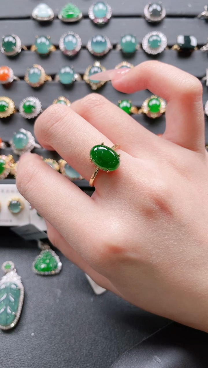 【闪购商品】翡翠戒指银S925镶嵌11111111