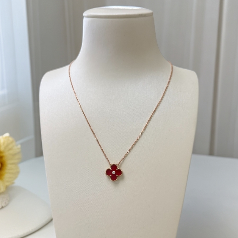 【玉素专属】18k金圣诞款红玛瑙重金单花套链