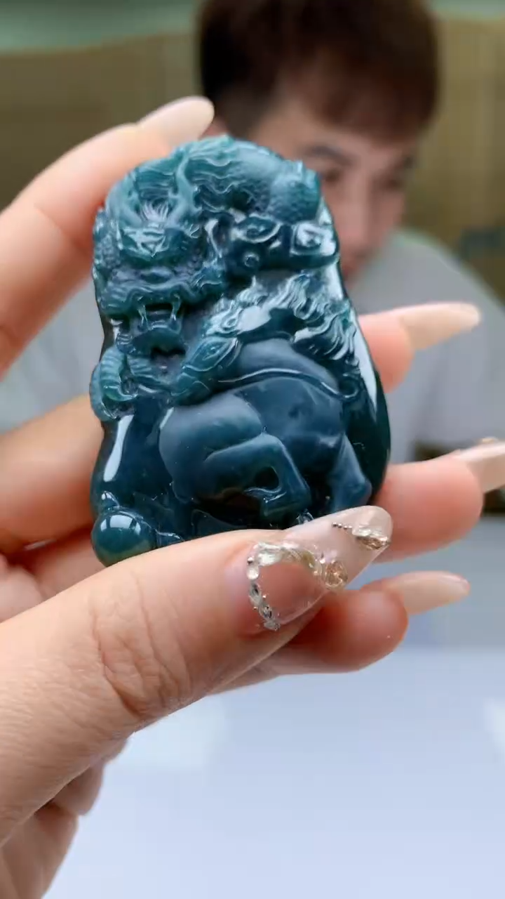 【闪购商品】定制翡翠未镶嵌4868ty-毛货挂件100