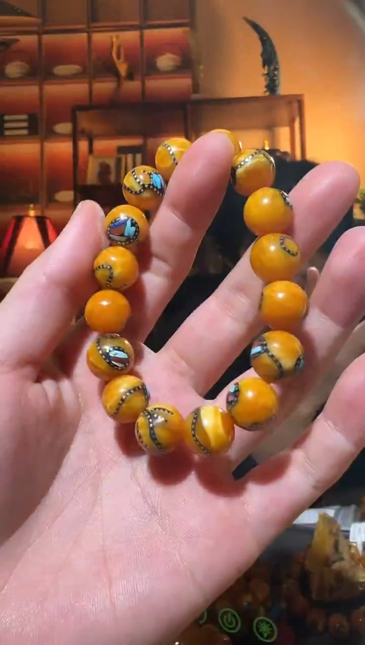 蜜蜡颈饰未镶嵌9528天然蜜蜡珠宝奇石
