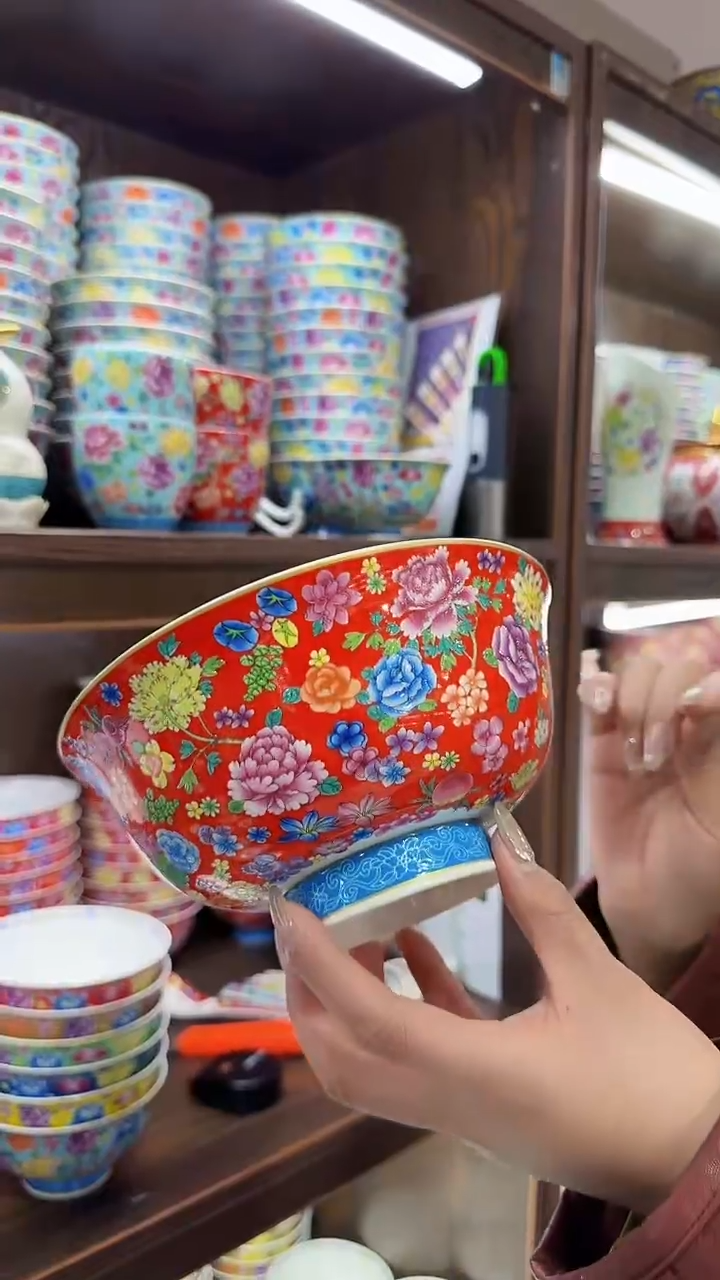 【闪购商品】瓷片7英寸面碗10个景德镇陶瓷