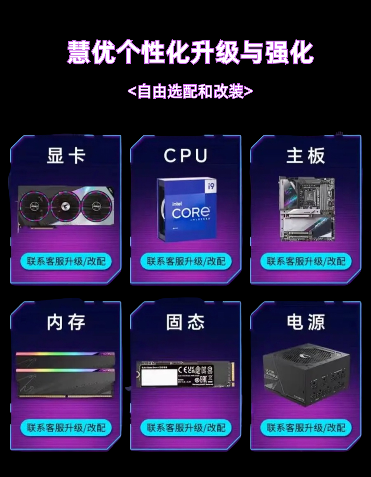 准新品  11号车 I5 I7 办公游戏电脑主机，联系客服