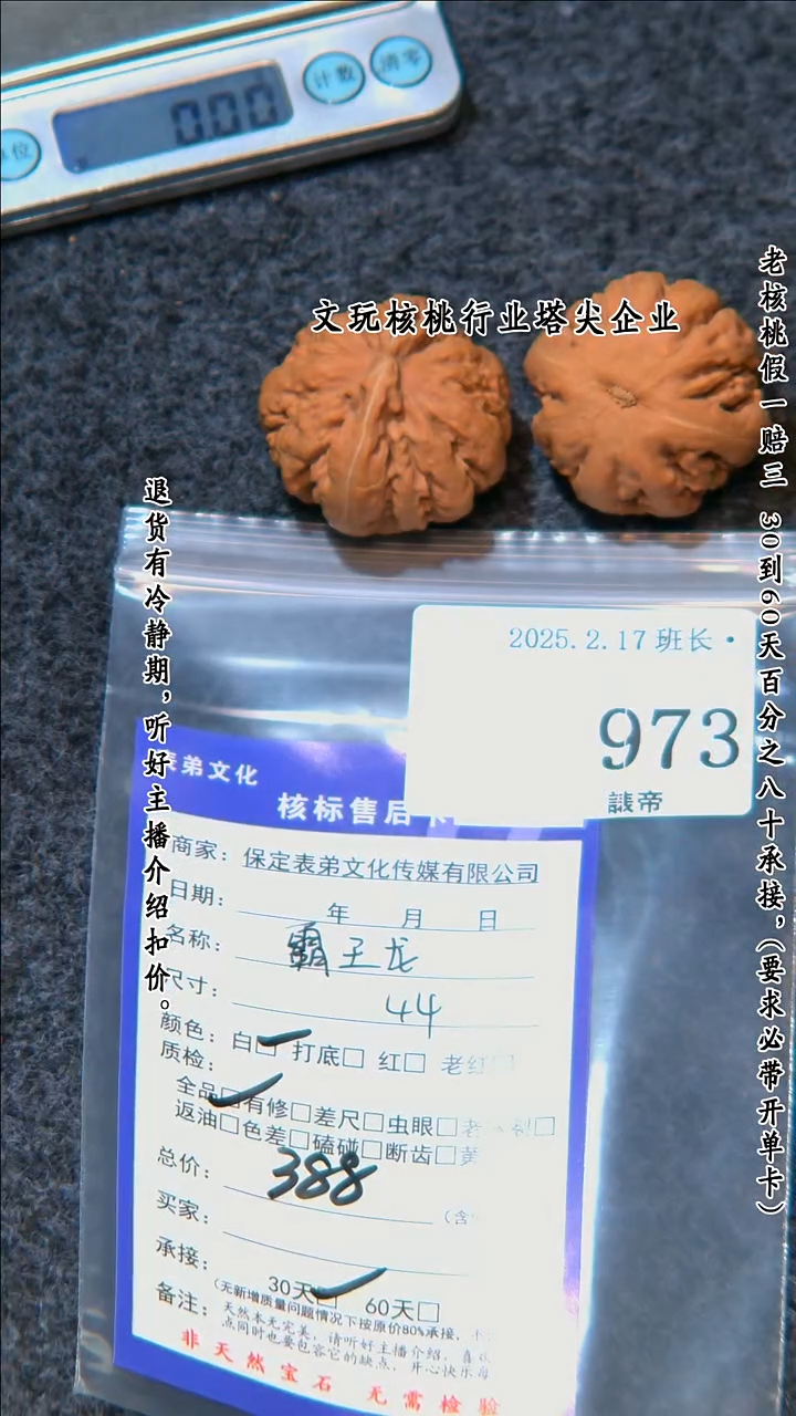 【闪购商品】文玩核桃把件973霸王龙