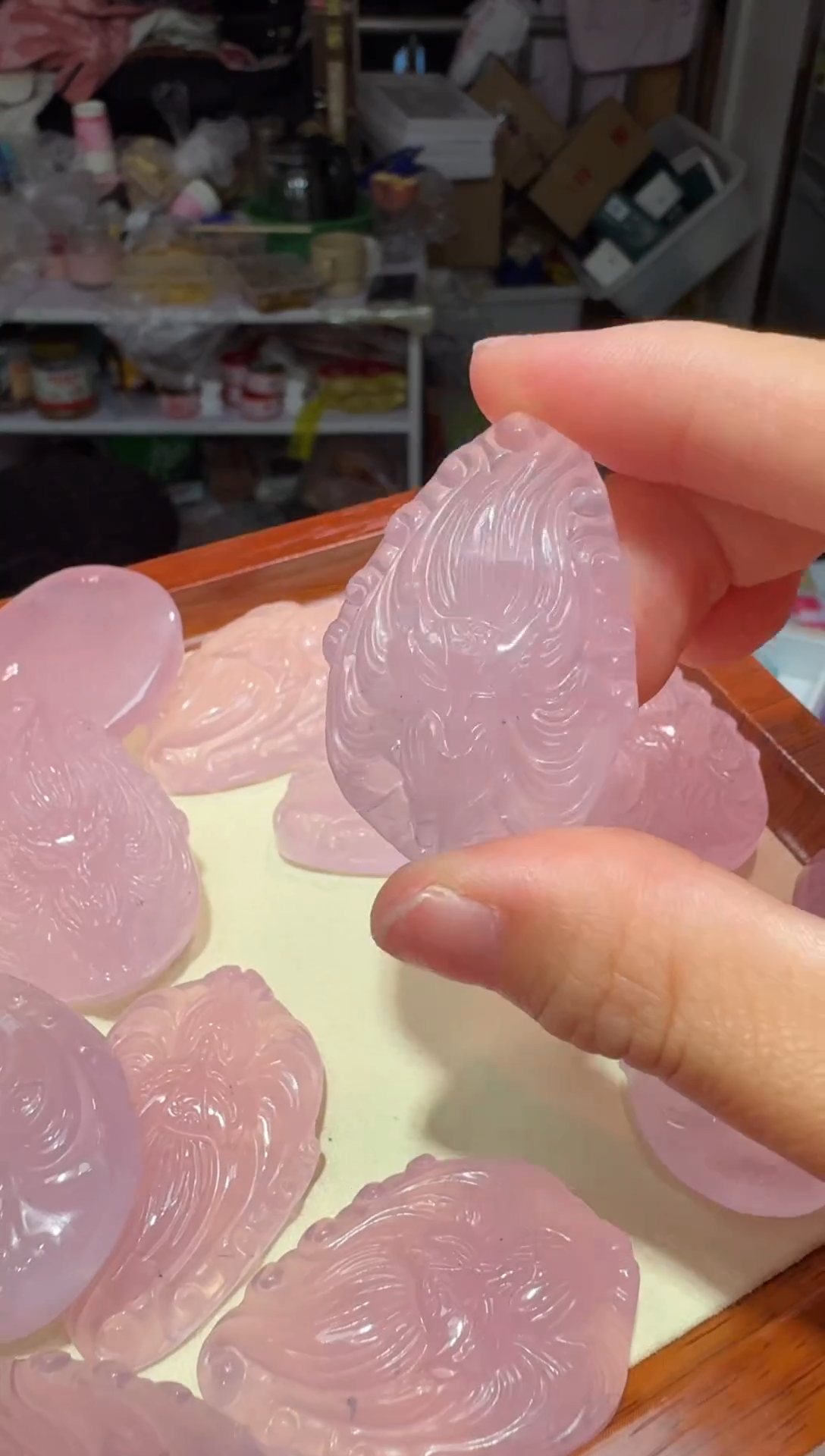未镶嵌颈饰水晶粉水晶凤九吊坠多样发一YF10053
