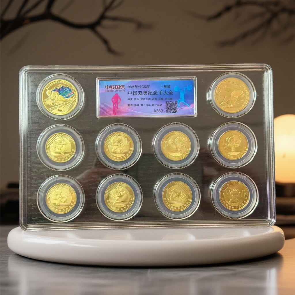 法定货币双奥纪念币全套银行发行 封装评级鉴定