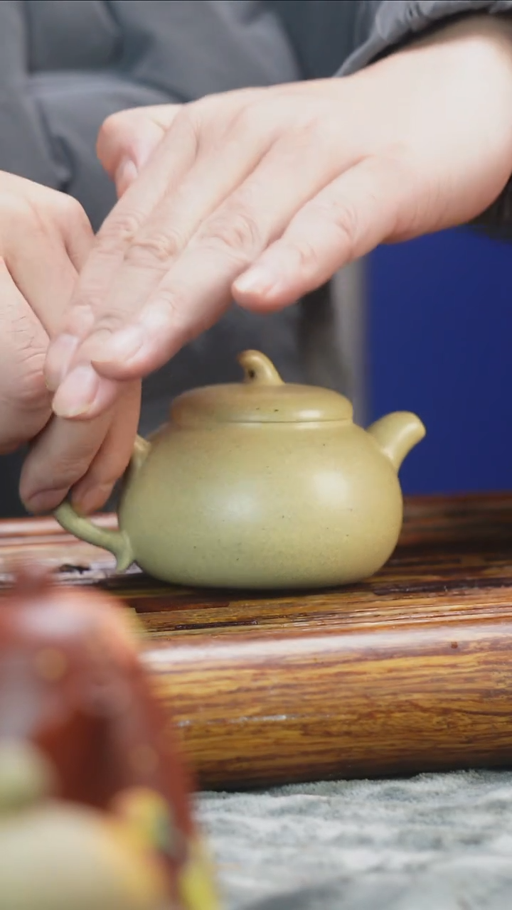 茶壶紫砂梨皮本绿小胖瓜