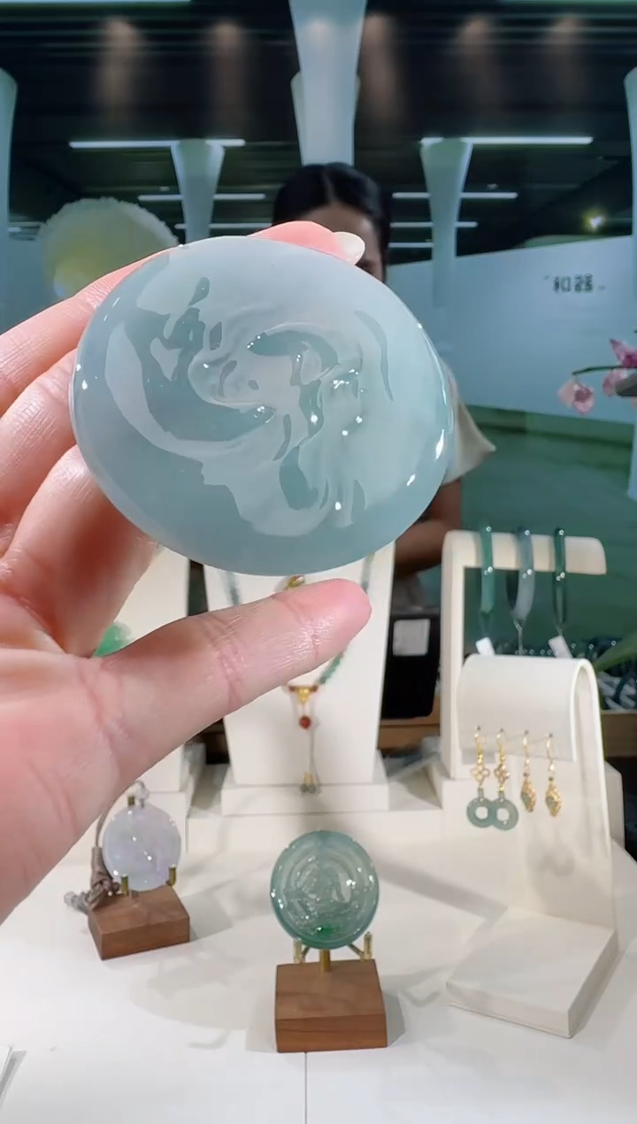 翡翠未镶嵌吊坠(不含链)乾坤鱼多样性发一