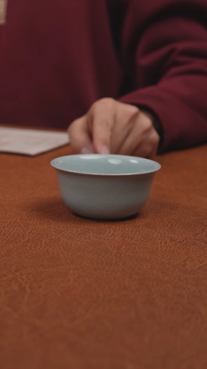 【闪购商品】杯汝州原产地原矿釉仿古月白鸡缸杯