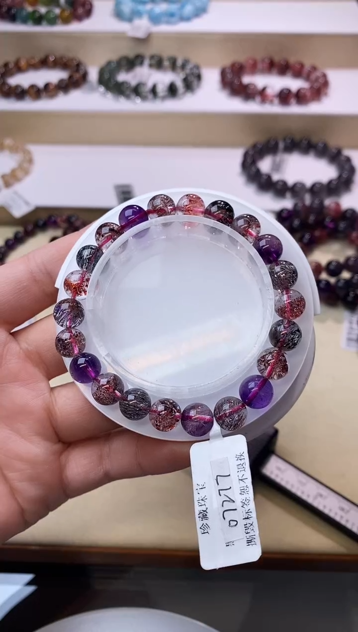 【闪购商品】水晶手链未镶嵌黑加仑超七单圈8m+