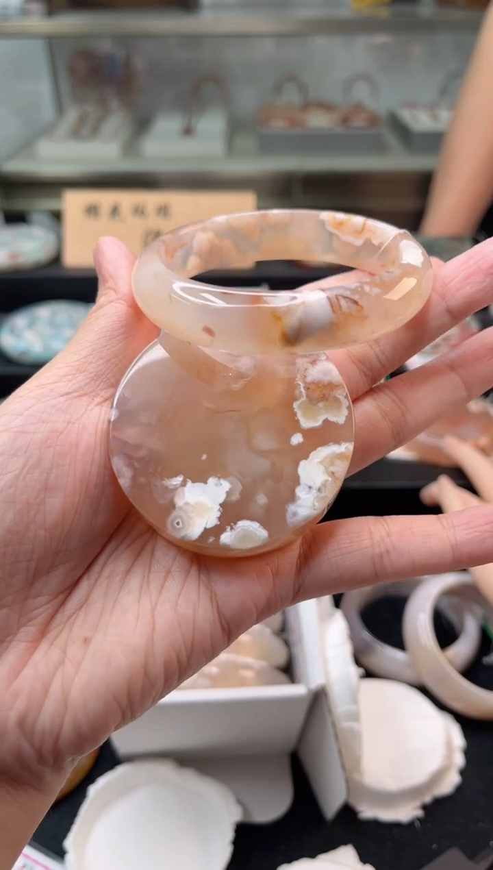 未镶嵌手镯石英质玉57圈口（赠品镯心）346248