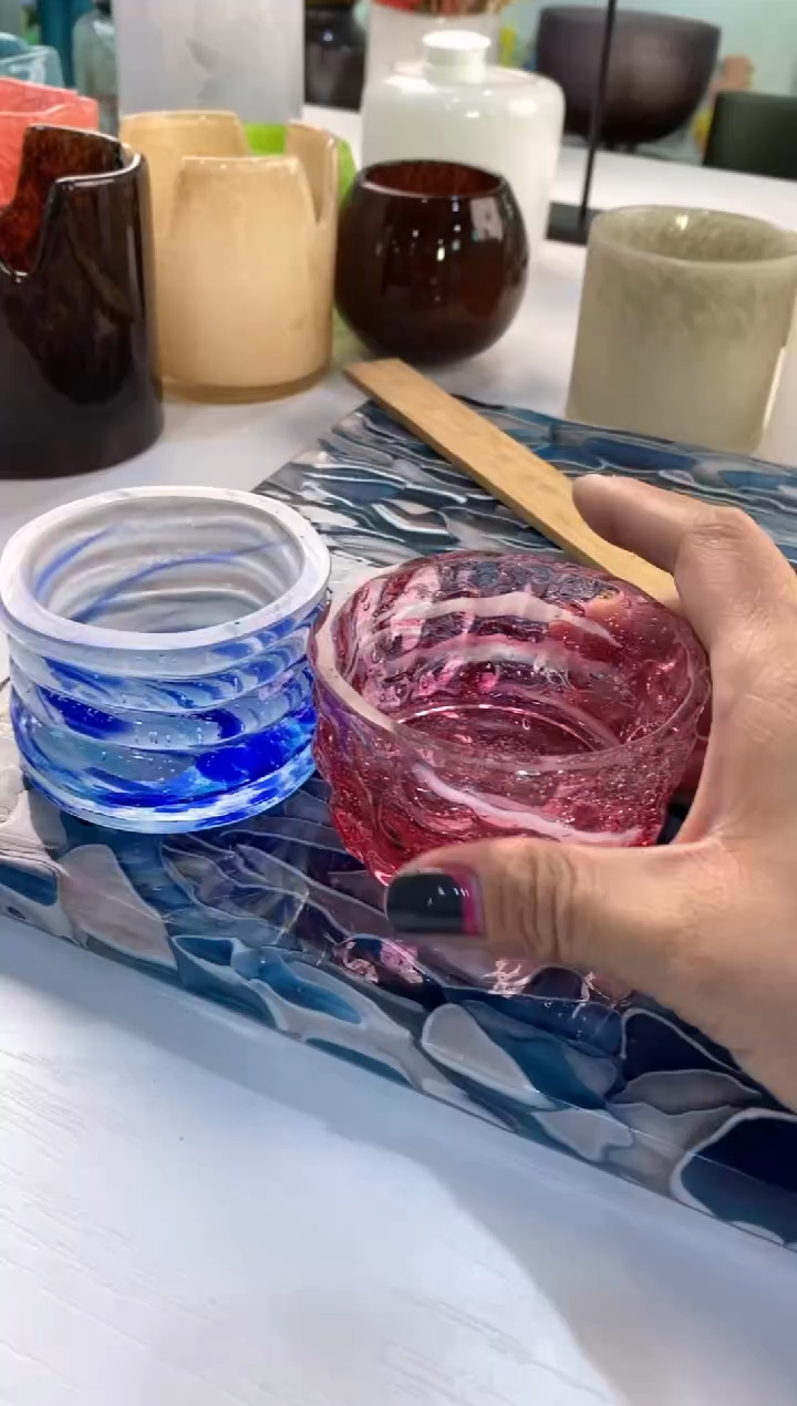 【闪购商品】琉璃慕忆家花瓶一对