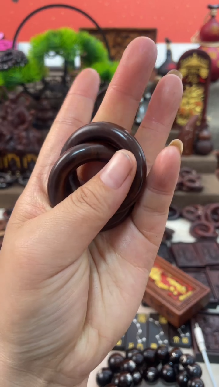 木枣木玉化2.5乾坤圈素圈全品加挂绳