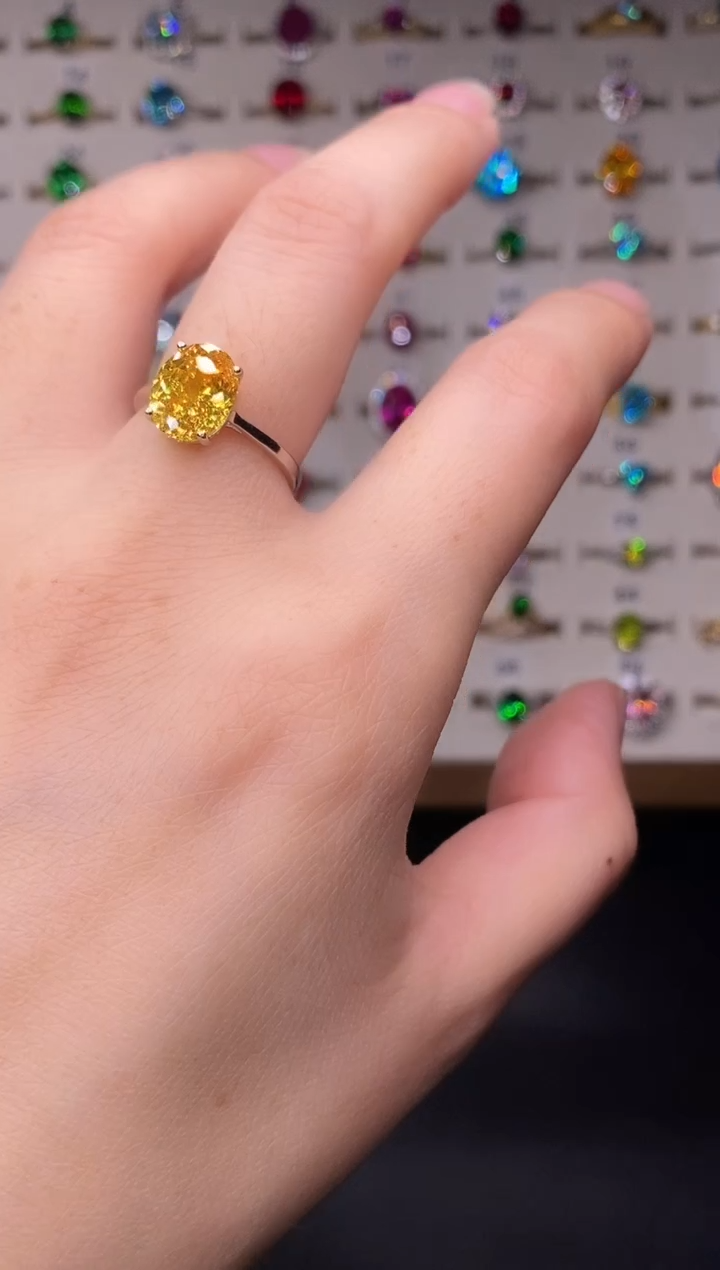 银S925镶嵌蓝晶石戒指欧美风戒指