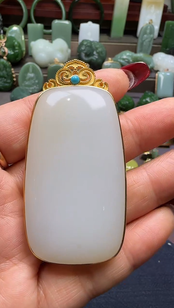 【闪购商品】和田玉【宏钰珠宝0308】10银S925镶嵌 