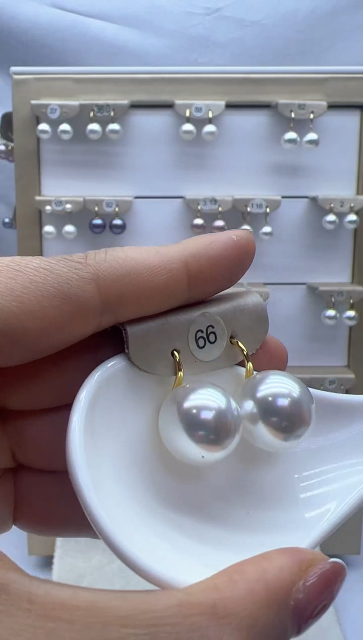 【闪购商品】淡水珍珠耳饰18K金镶嵌66