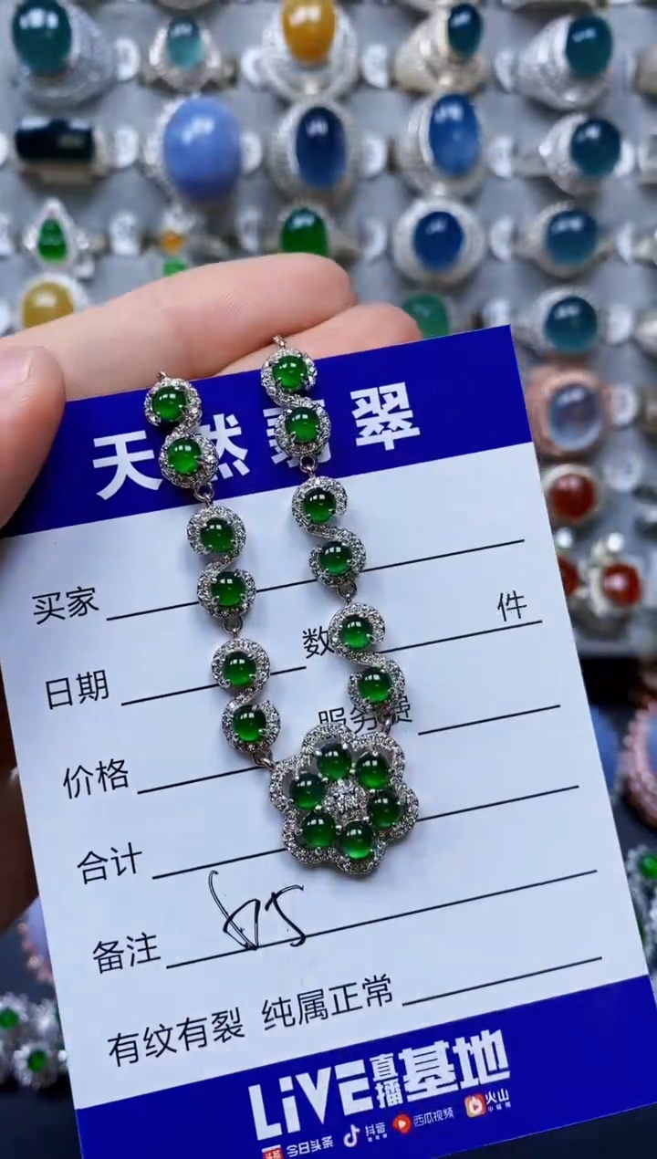 【闪购商品】翡翠颈饰银S925镶嵌0515