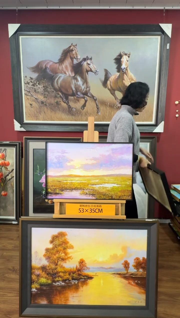 油画【2号】约53*35cm丨朝鲜原创纯手绘孤品油画丨带装裱
