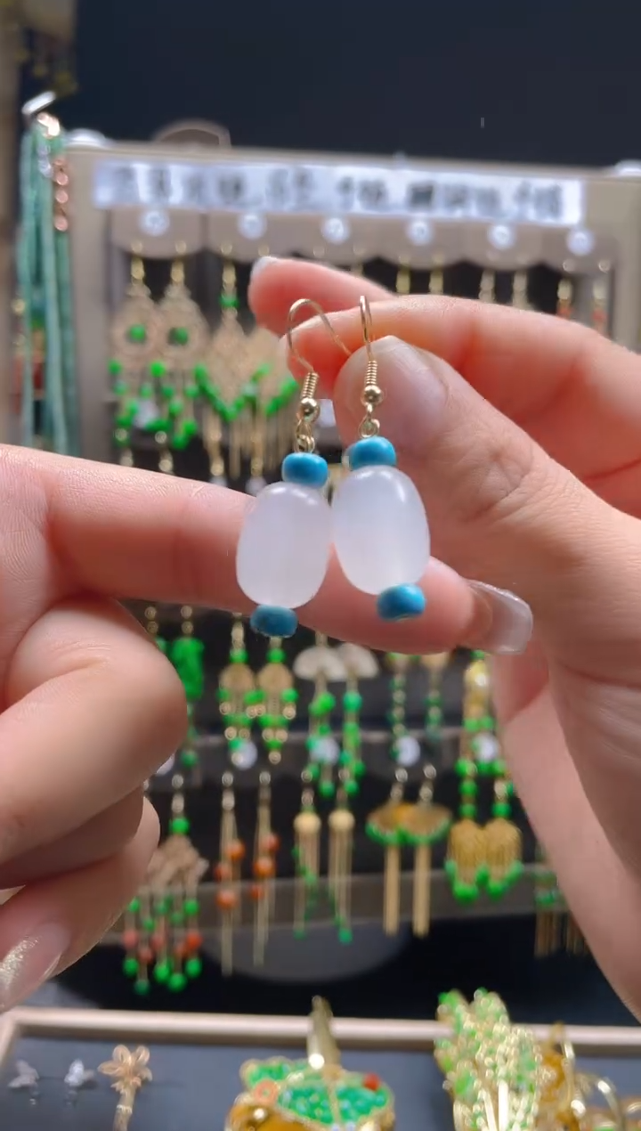 【闪购商品】玛瑙/玉髓耳饰合金017玛瑙饰品