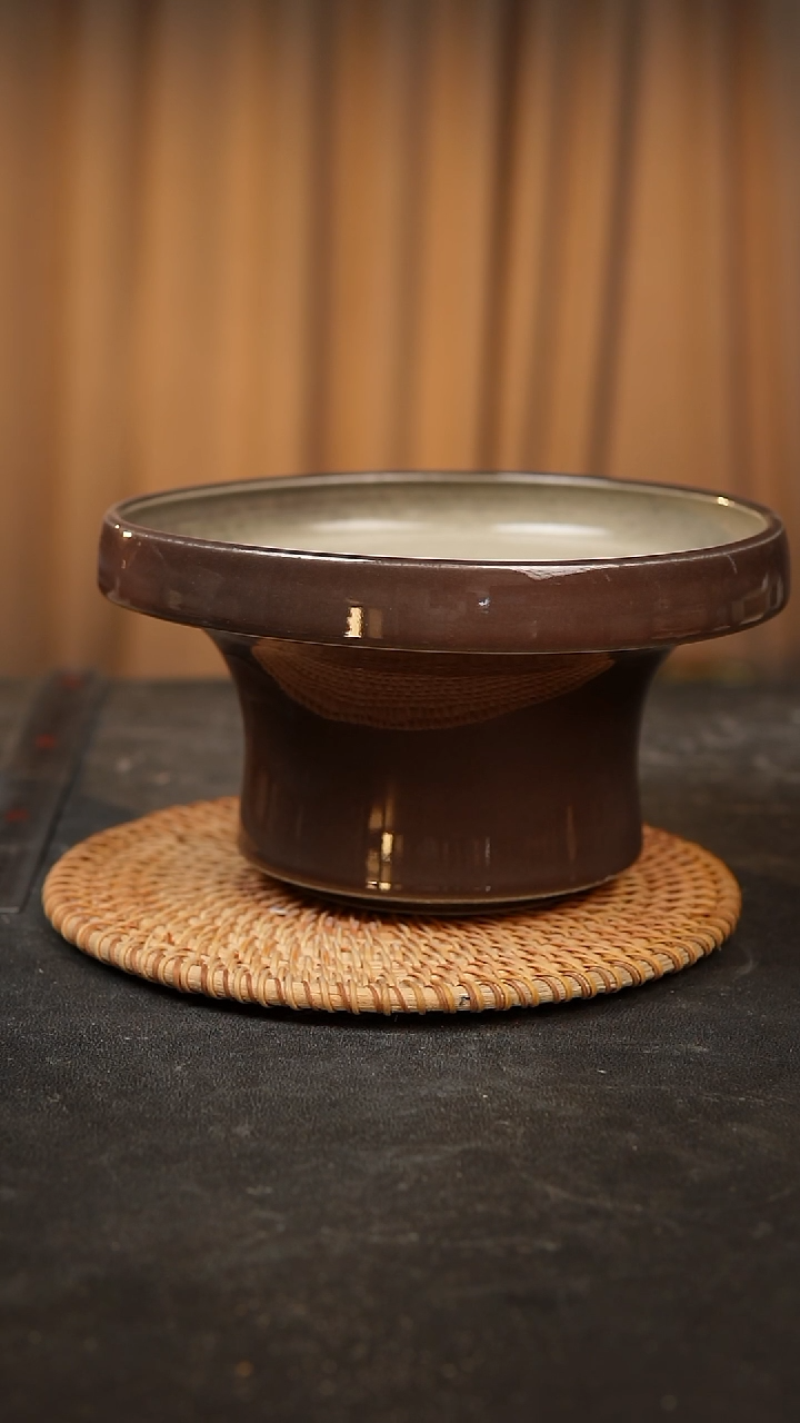 【闪购商品】瓷片泥泥手工花盆口18高10