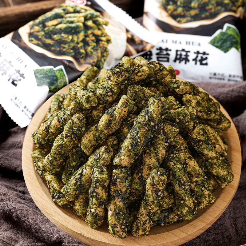卡其乐海苔麻花网红零食小吃休闲食品夜宵解馋小麻花海苔味