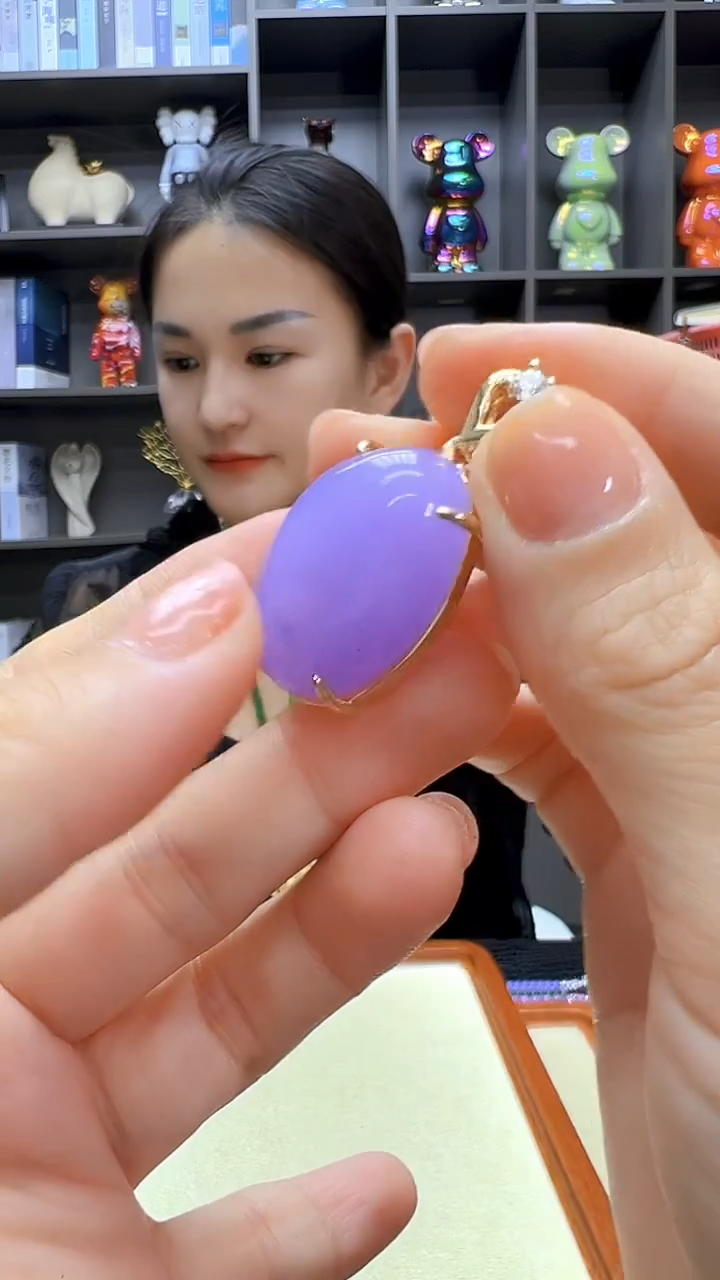 翡翠14K金镶嵌颈饰丹丹diy劲饰