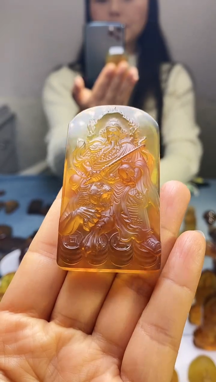 【闪购商品】琥珀吊坠(赠链)未镶嵌HP95-39（赵公明）