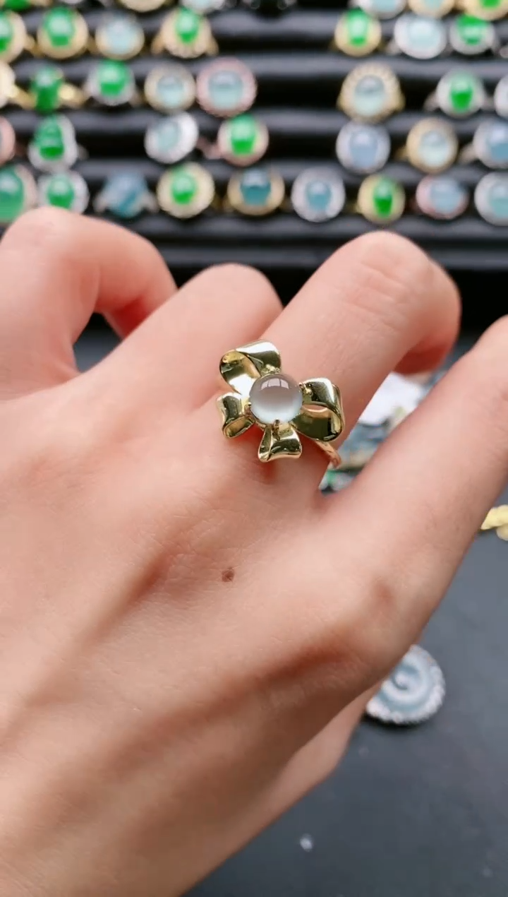 【闪购商品】翡翠戒指银S925镶嵌1111111