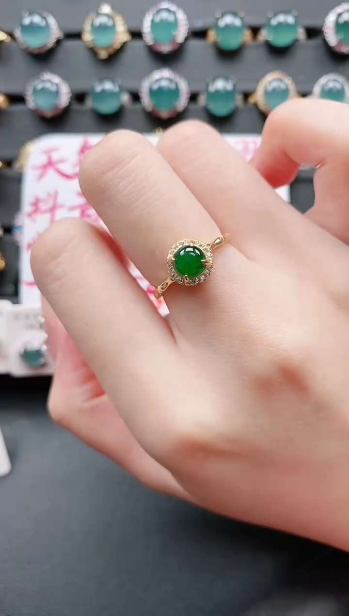 【闪购商品】翡翠戒指银S925镶嵌11111111