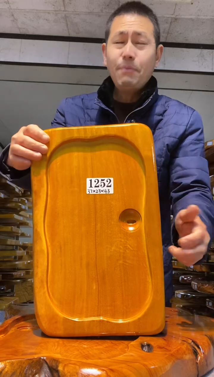 实木原木茶盘 一物一拍(不含配件）