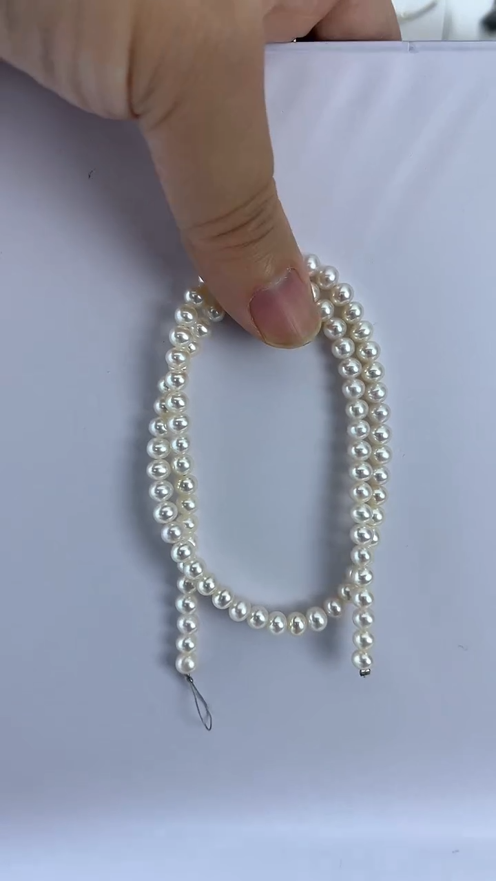 【闪购商品】淡水珍珠颈饰未镶嵌天然极光珍珠小米珠约5几乎无暇