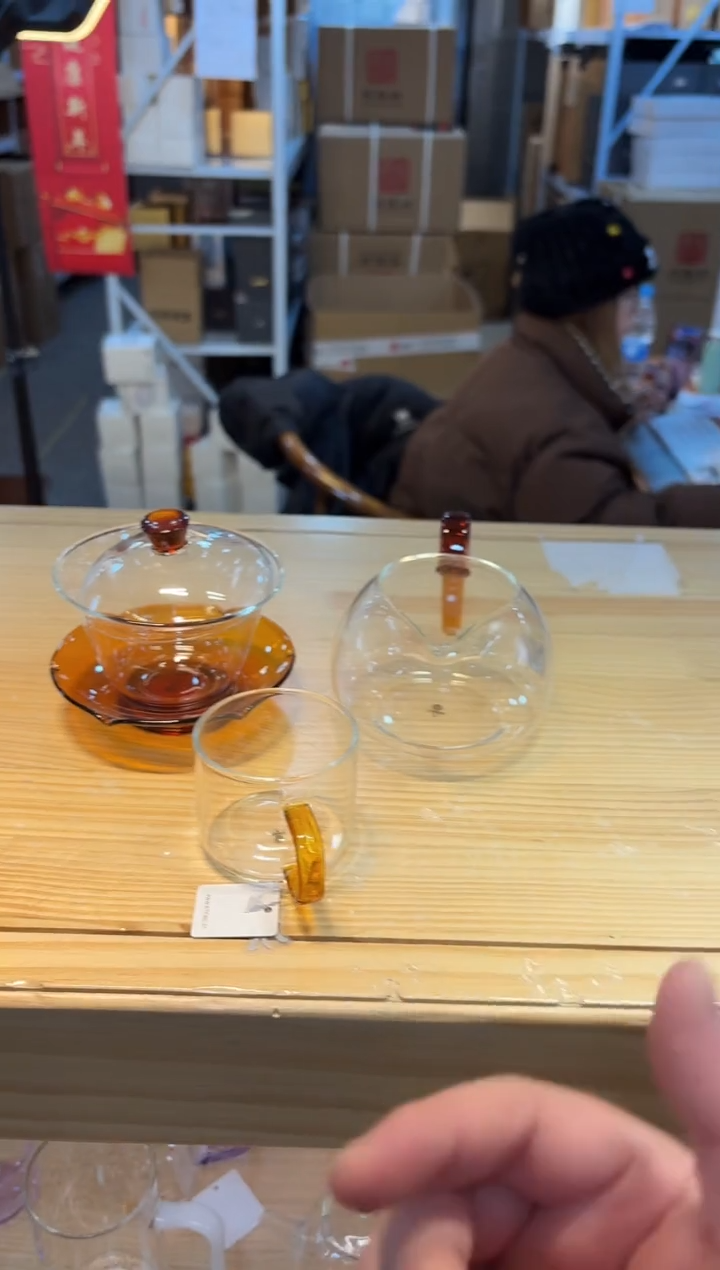 【闪购商品】禾器荷叶盖碗琥珀+禾器淡然琥珀+清禾琥珀