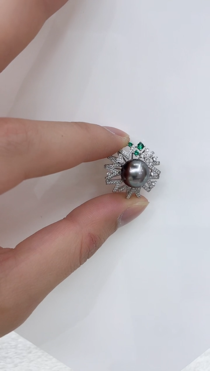 【闪购商品】海水珍珠吊坠(不含链)银S925镶嵌海水珍珠吊坠