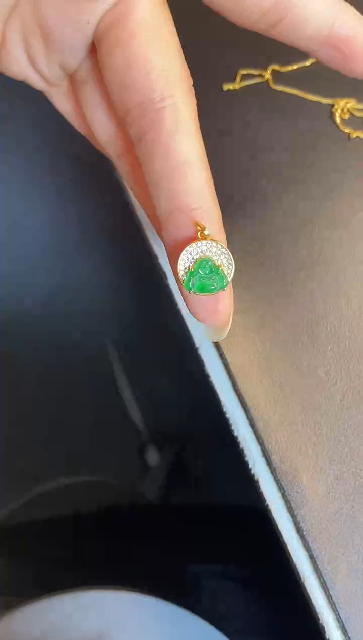 吊坠(不含链)银S925镶嵌翡翠1